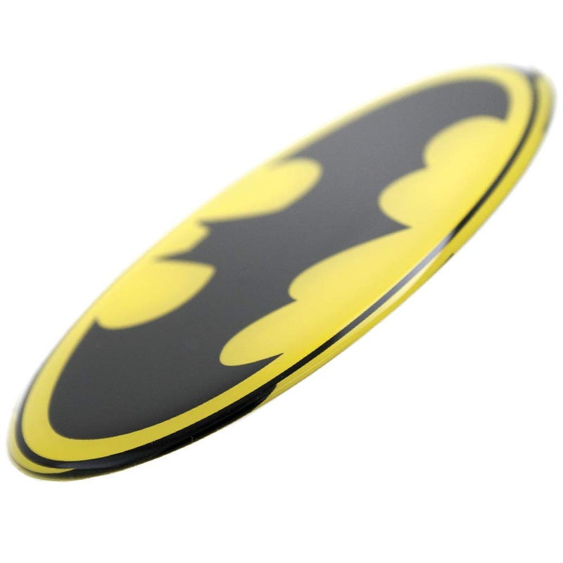 Fan Emblems DC Comics Heroes and Villains Domed Chrome Decal - Classic Logos (Classic Batman Logo (Black-Yellow)) - Image 3